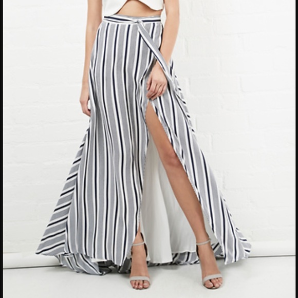 The Jetset Diaries her allies stripe maxi skirt
