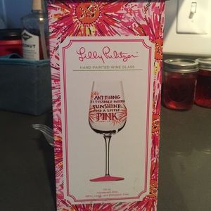 Lilly Pulitzer wine glass