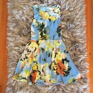 Baby Blue Floral Dress