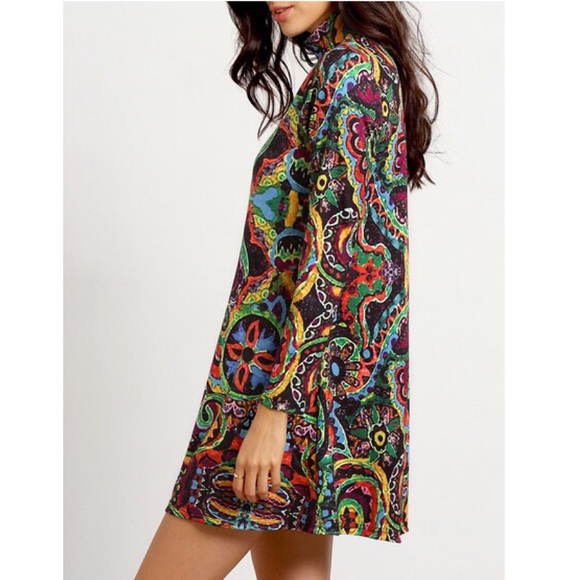 🎉🚫SOLD🚫Multi Color Print Dress-Size S & M- NIP - Picture 2 of 4