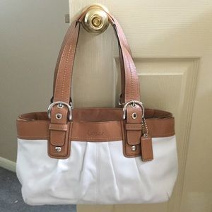 Winter white medium sized Coach bag