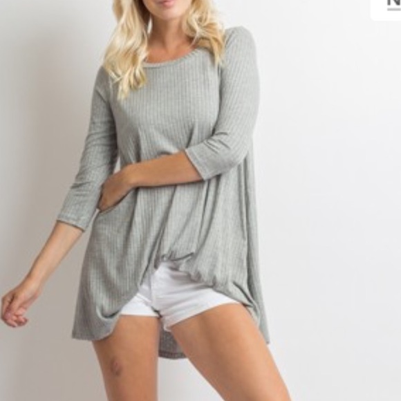 🎄BOGO 50% OFF🎄 Heather Gray Tunic - Picture 2 of 2