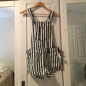 Forever 21 striped overalls