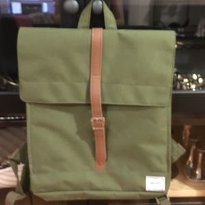 Very lightly worn Herschel army green backpack