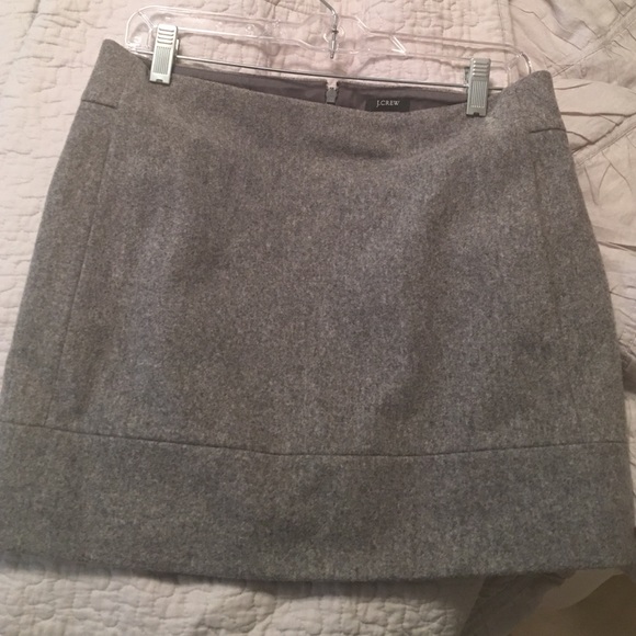 J.crew gray wool mini skirt