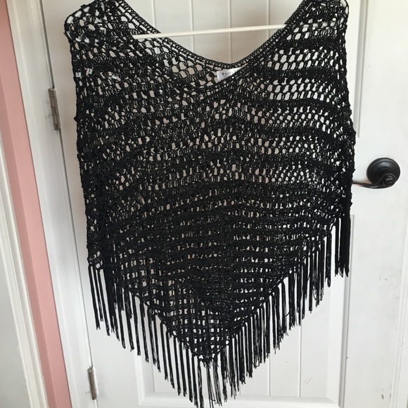 Black with sequin shawl