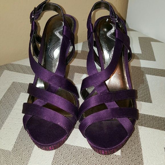 Purple Crystal platform size 9 heels