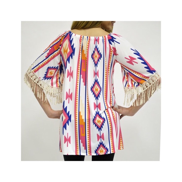 Fringed Aztec Top - Picture 3 of 3