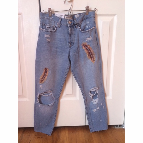 ❌SALE❌ ZARA embroidered jeans