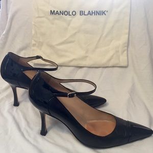 Manolo Gorgeous pat-kid leather