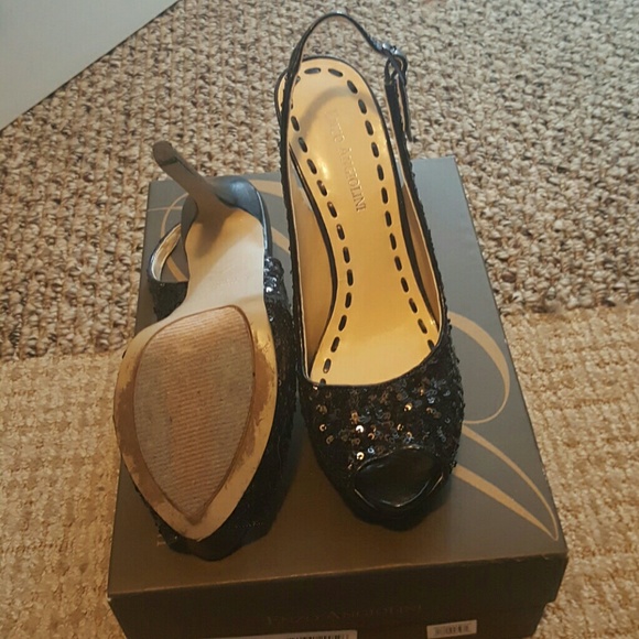 Reduced!! Enzo Angliolini Peep Toe Sequin Pumps - image 2