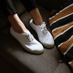 Bensimon White Plimsoll Sneakers