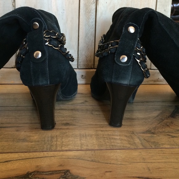 Black Suede Boots - Picture 4 of 4
