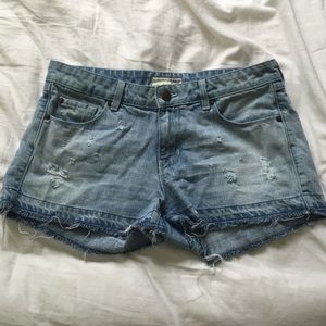 David Kahn cut off denim shorts