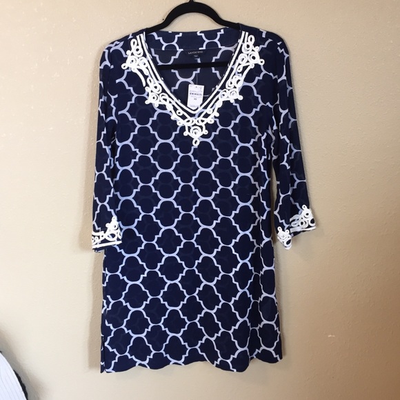NWT Lands End navy dress