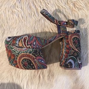 Kerol D Tapestry Platform Heels
