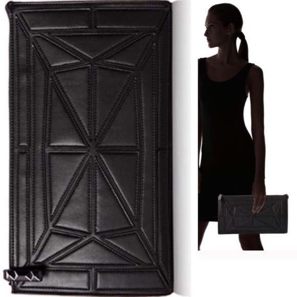 GWENYTH FAUX LEATHER PATCH WORK CLUTCH