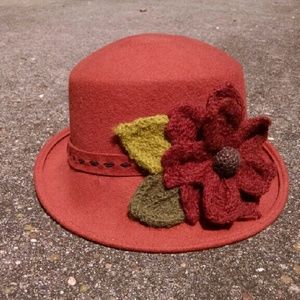 Orange felt hat