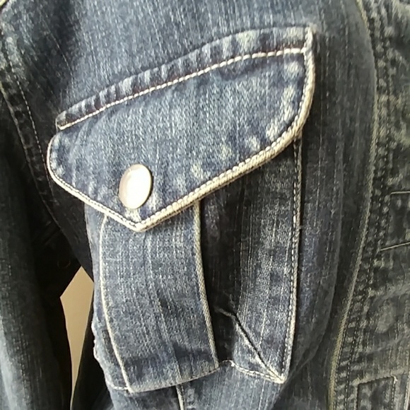 🔥Vintage🔥 I.E RELAXED DISTRESSED STYLE DENIM JACKET - Picture 5 of 8