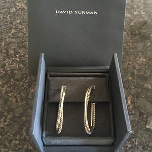 Authentic David Yurman Crossover Hoop Earrings