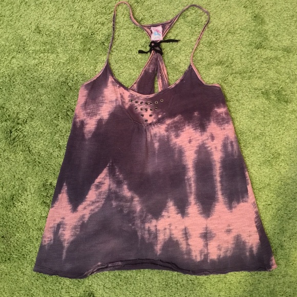 Reduced!! Free People SZ L Pink Grey Tye Dye Tank