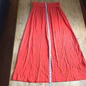 Orange long skirt