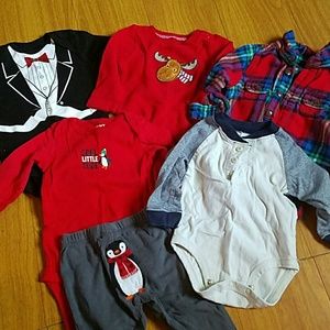 Size 9 months 6pc long sleeve 1 set