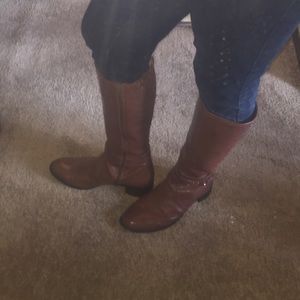 Chadwick's Rusty Brown Full Zip Buckled Boots 9.5
