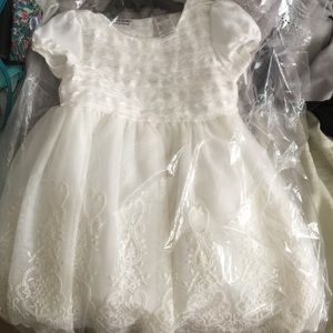 2T toddler white dress