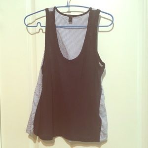 J.crew peplum seersucker tank silk linen sz XS