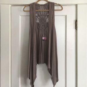 Grey Boho Vest