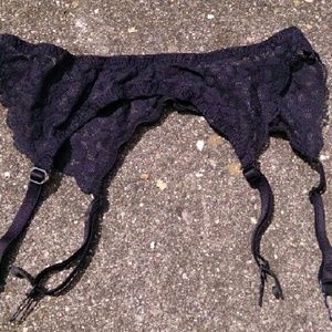 Black lace Victoria's Secret garter