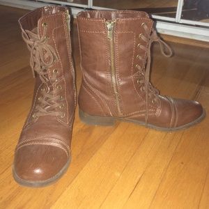 Brown Combat Boots