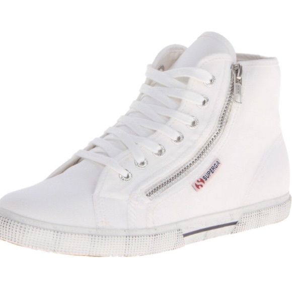 Superga dual zipper fashion sneaker - worn once