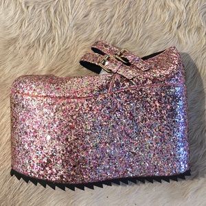 Kerol D Glitter Mary Jane Platforms