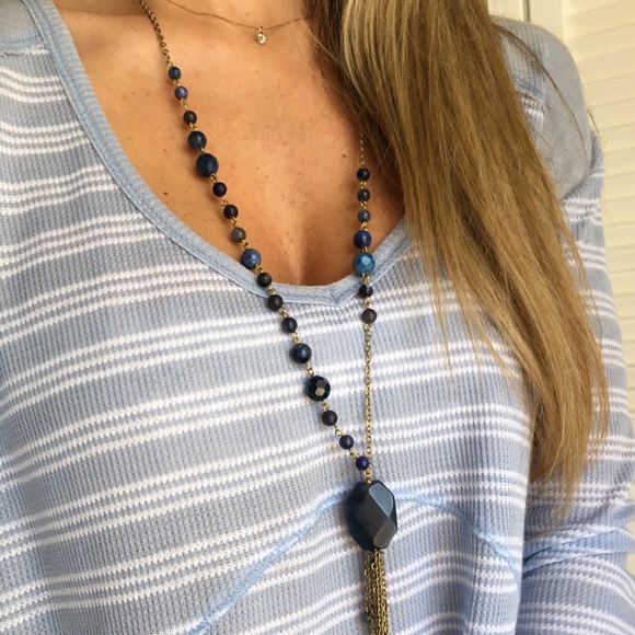 Sold• Baby Blue Stripe Waffle LS - Picture 2 of 4