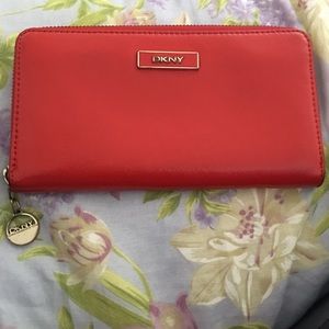 DKNY Red Leather Wallet