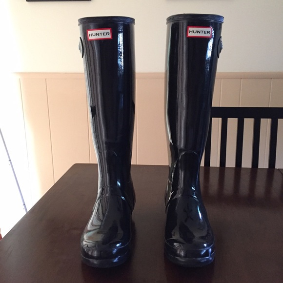 Tall Black Hunter Boots