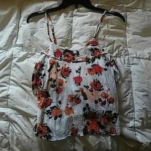 Size xsmall candies white and orange floral top
