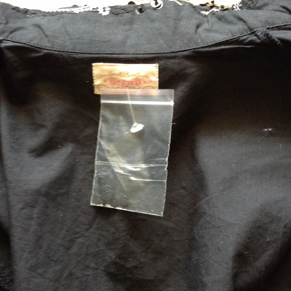 Black sequined button down - Picture 3 of 4