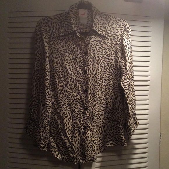 Mondo silk button down top