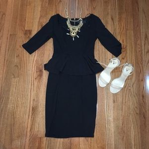 Kardashian kollection black peplum dress