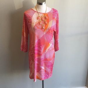 Calvin Klein - Coral and Pink Dress Size 10