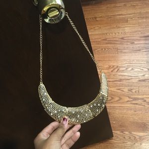 Gold statement necklace