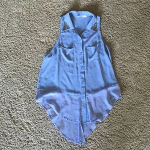 Baby blue Lush sleeveless blouse size M