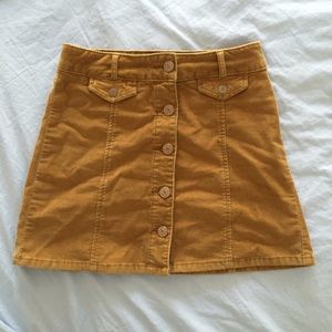 BDG Corduroy Button-Front A Line Skirt sz. 2
