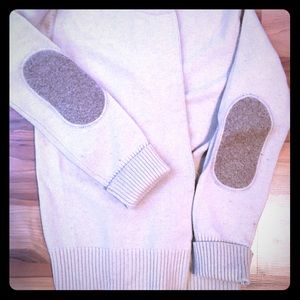 Cream wrap cardigan with elbow patches! Size s