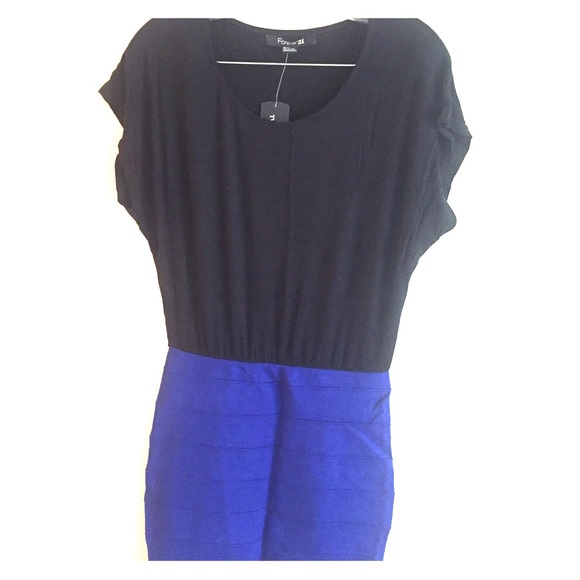 Black and blue dress