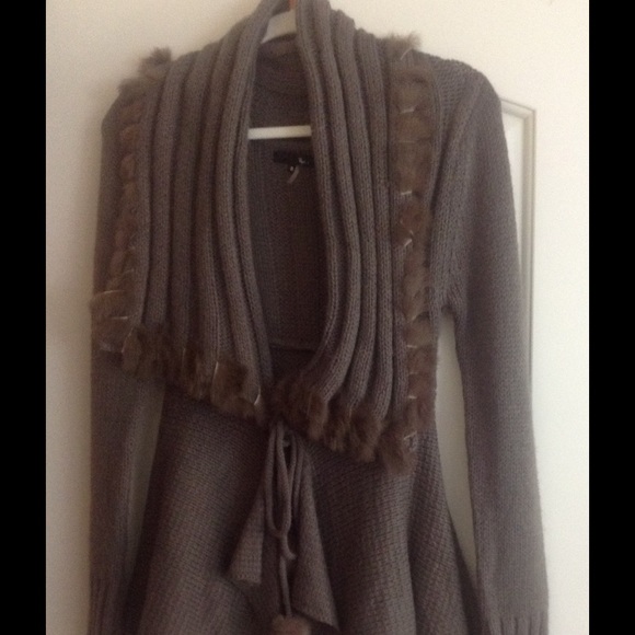 RYU Brown Jacket Faux Fur Size Small