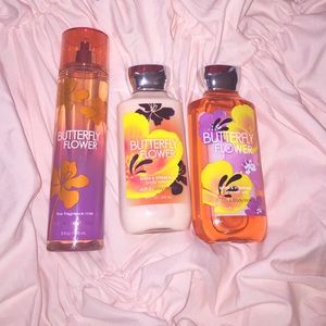Butterfly Flower Bath and Body works set